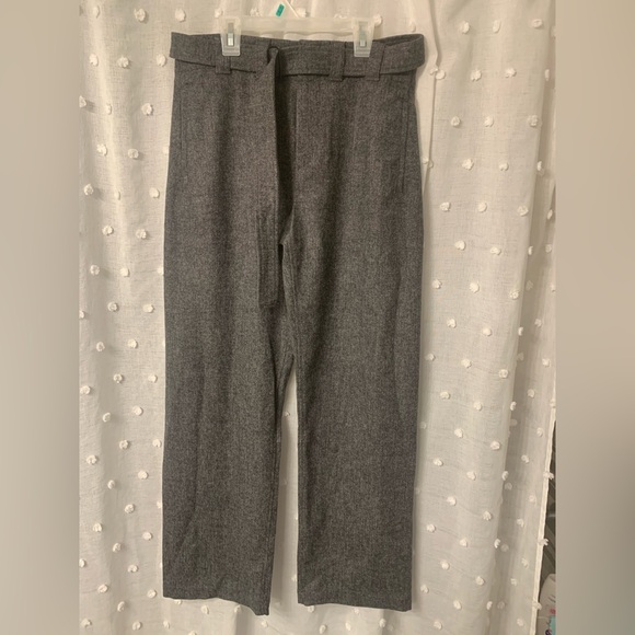 WIDE LEG WOOL MIXTURE PANTS - Picture 3 of 5